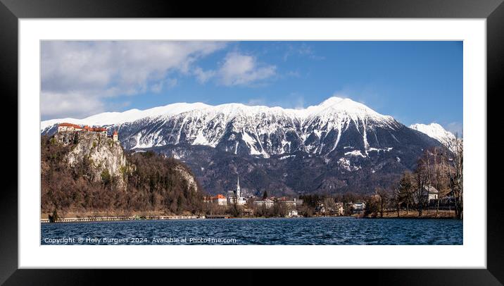Lake Bled Slovenia  Framed Mounted Print by Holly Burgess