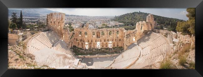 The Odeon of Herodes Atticus Athens  Framed Print by Holly Burgess
