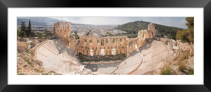 The Odeon of Herodes Atticus Athens  Framed Mounted Print by Holly Burgess
