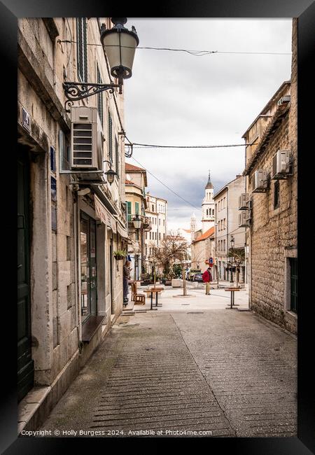 Outdoor street Framed Print by Holly Burgess