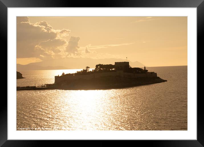 Pigoen island at sunset  Framed Mounted Print by Holly Burgess
