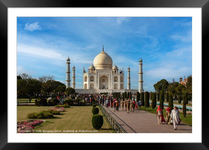 Taj Mahal Framed Mounted Print by Holly Burgess