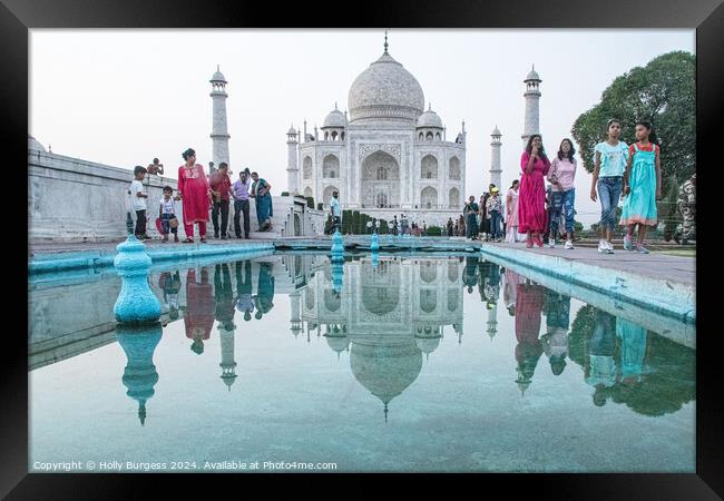 Taj Mahal Framed Print by Holly Burgess