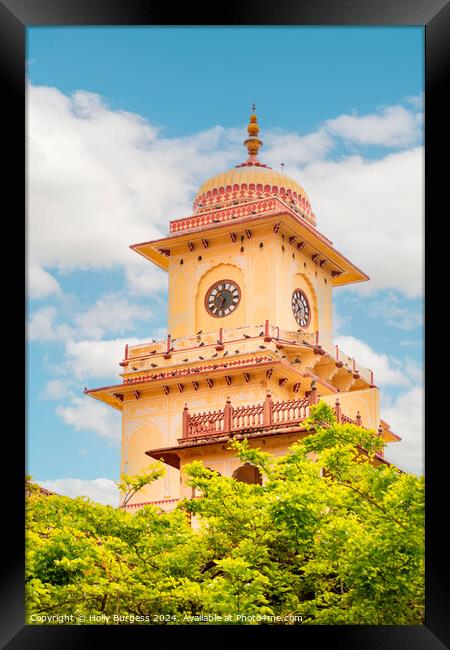Clock tower in Jaipur India  Framed Print by Holly Burgess
