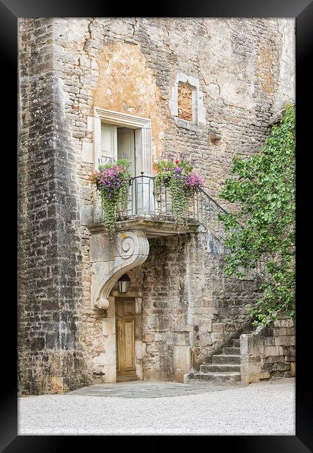 Enchanting Glimpse of Chateauneuf-en-Auxois, Franc Framed Print by Holly Burgess