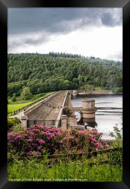 Lady bowers Dam + walk over the dam  Framed Print by Holly Burgess