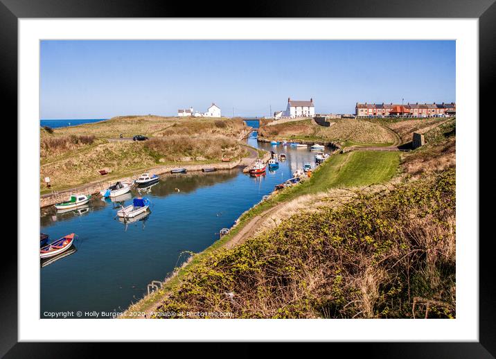 SEATON SLUICE Framed Mounted Print by Holly Burgess