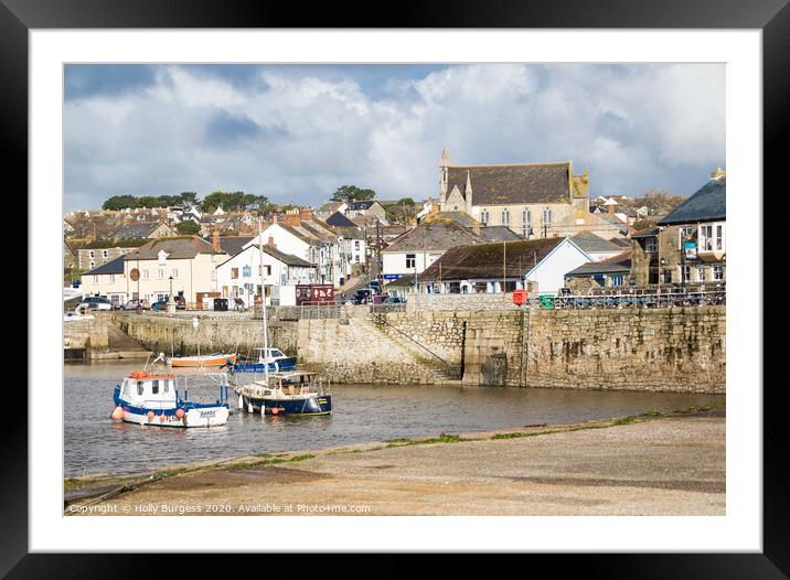 West bay, Dorset,  Framed Mounted Print by Holly Burgess