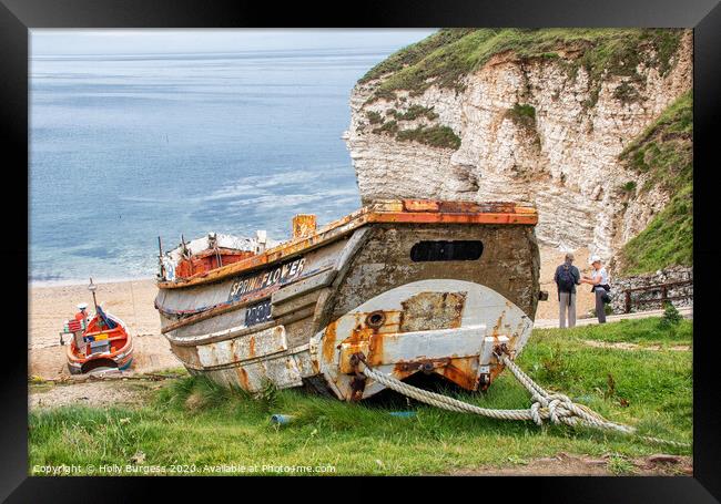 Flamborough's Historic North Landing Framed Print by Holly Burgess