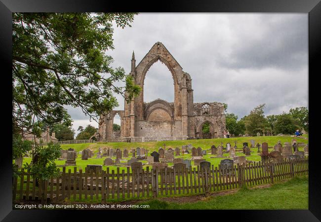 Echoes of Past Time: Bolton Abbey Ruins Framed Print by Holly Burgess