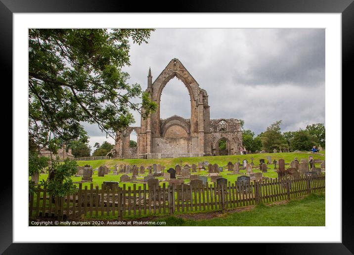 Echoes of Past Time: Bolton Abbey Ruins Framed Mounted Print by Holly Burgess