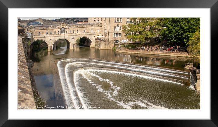 Pulteney Bridge Bath  Framed Mounted Print by Holly Burgess