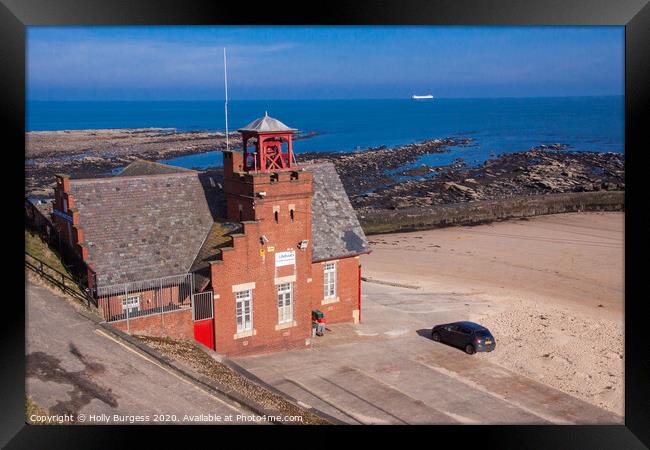 Captivating Cullercoats Tyneside Vista Framed Print by Holly Burgess