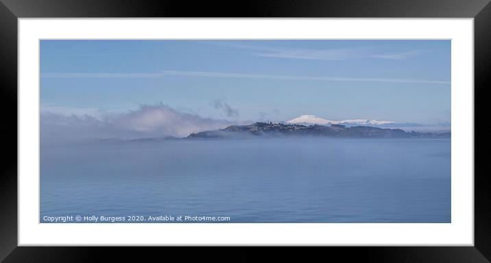 Chilean Mountains on a misty day  Framed Mounted Print by Holly Burgess