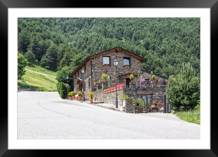 Parador de Canolich Small private restaurant in th Framed Mounted Print by Holly Burgess