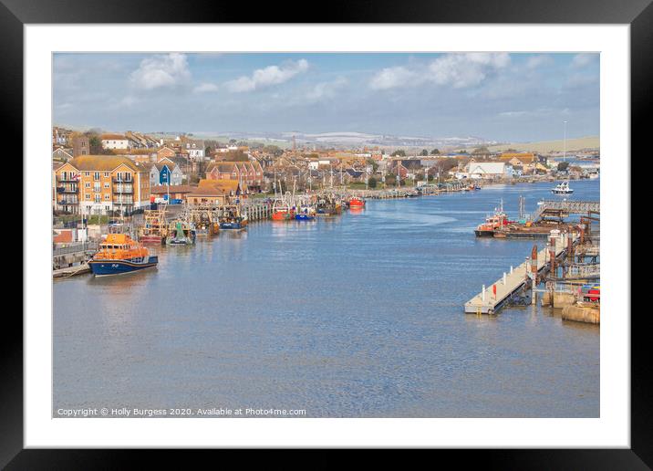 Newhaven Port, England ferry crossing  Framed Mounted Print by Holly Burgess