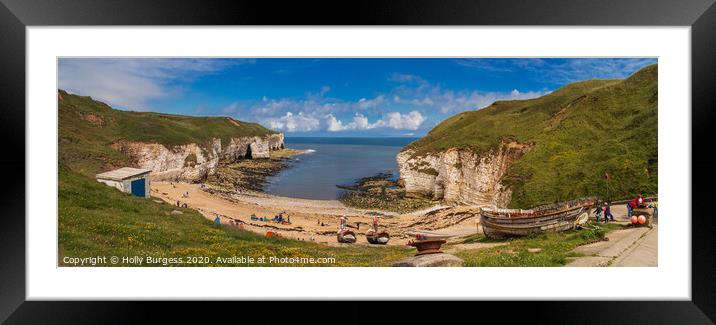 Flambrough North Landing Yorkshire  Framed Mounted Print by Holly Burgess