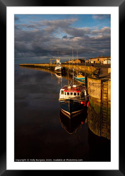'Amble Harbour: A Timeless Maritime Snapshot' Framed Mounted Print by Holly Burgess