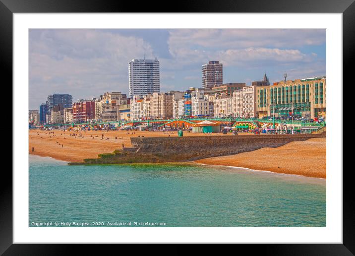 Brighton sea front  Framed Mounted Print by Holly Burgess