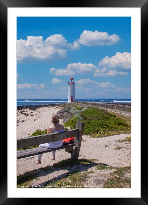 Port Fairy, Griffiths Island Light house,  Framed Mounted Print by Holly Burgess