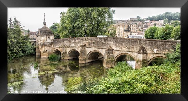 'Historic Stone Bridge: Bradford-on-Avon's Charm' Framed Print by Holly Burgess