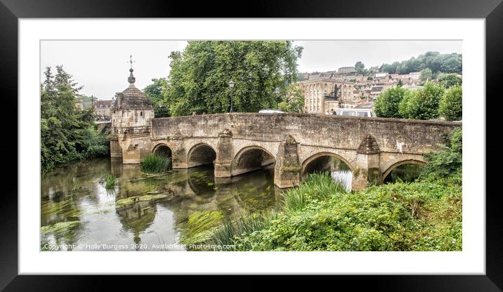 'Historic Stone Bridge: Bradford-on-Avon's Charm' Framed Mounted Print by Holly Burgess