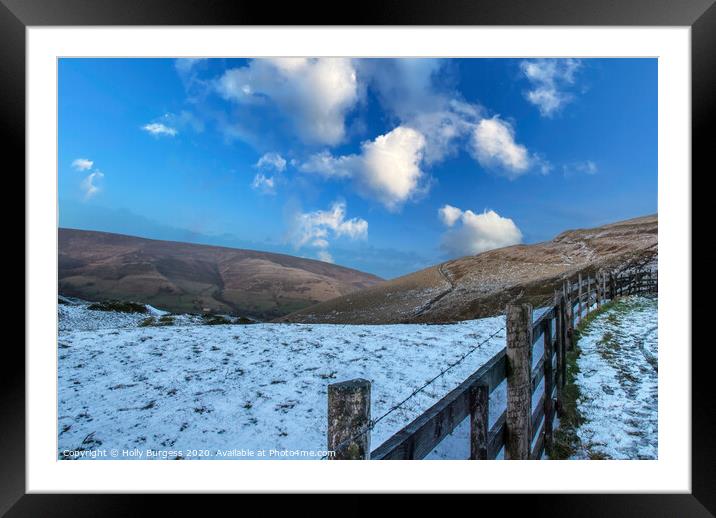 Mam Tor leading to Edale,  Framed Mounted Print by Holly Burgess