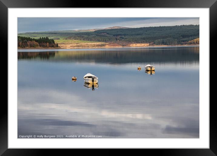 Kielder waters, Reservoir Northumberland  Framed Mounted Print by Holly Burgess