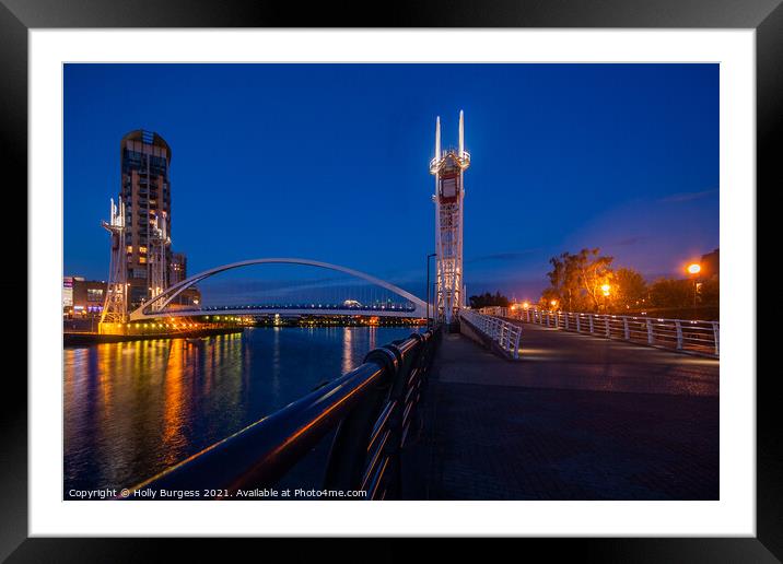 'Salford Quays: A Metropolitan Beacon' Framed Mounted Print by Holly Burgess