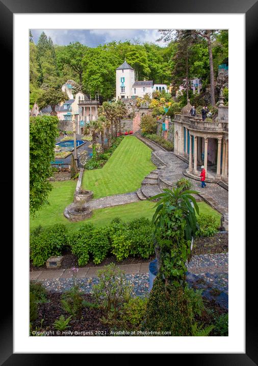 Portmeririon Wales village  Framed Mounted Print by Holly Burgess