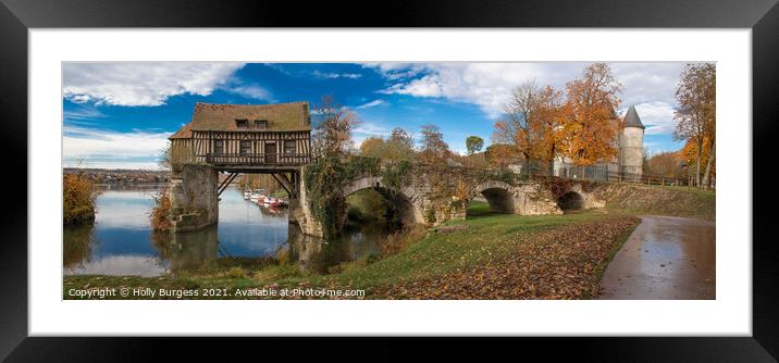 France,Vernon the Mill house France Normandy  Framed Mounted Print by Holly Burgess