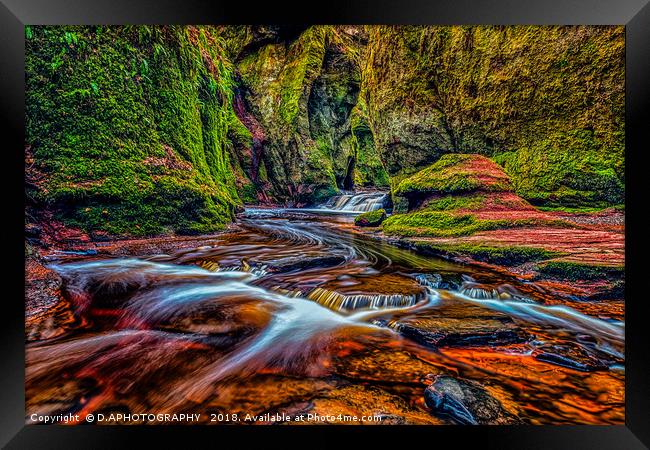 The Devils pulpit Framed Print by D.APHOTOGRAPHY 