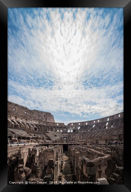 Creative Rome Colosseum Framed Print by Gary Cooper