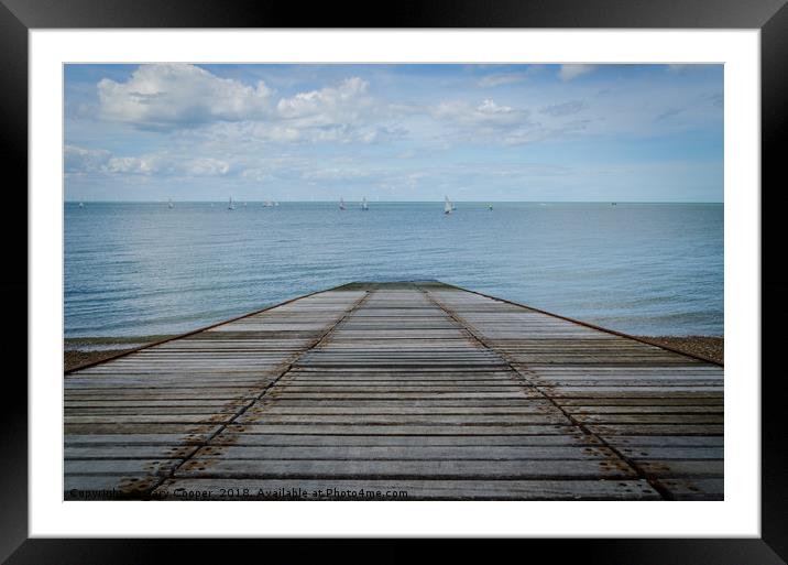 Jetty Off Pegwell Beach Framed Mounted Print by Gary Cooper