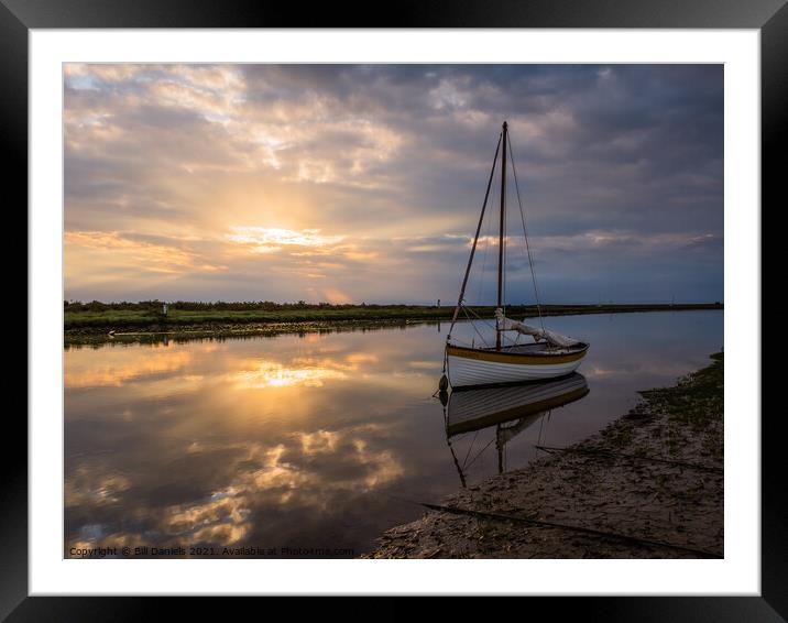 Evening Light at Blakeney Harbour  Framed Mounted Print by Bill Daniels