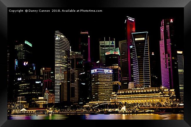 Singapore Skyline Framed Print by Danny Cannon