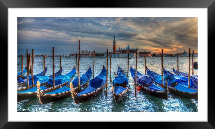 Venice Gondolas Framed Mounted Print by Danny Cannon