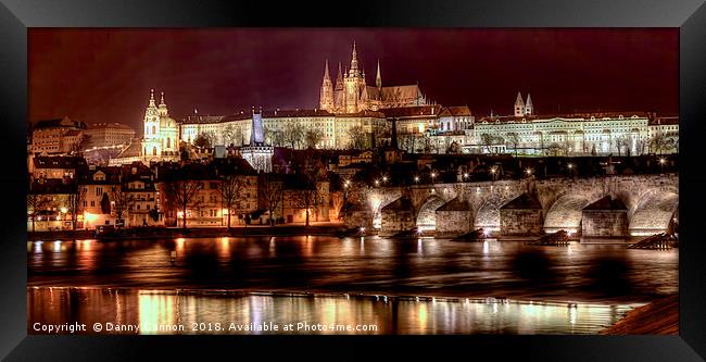 Prague By Night Framed Print by Danny Cannon
