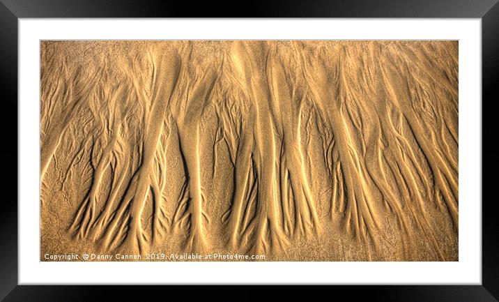 Patterns In The Sand Framed Mounted Print by Danny Cannon