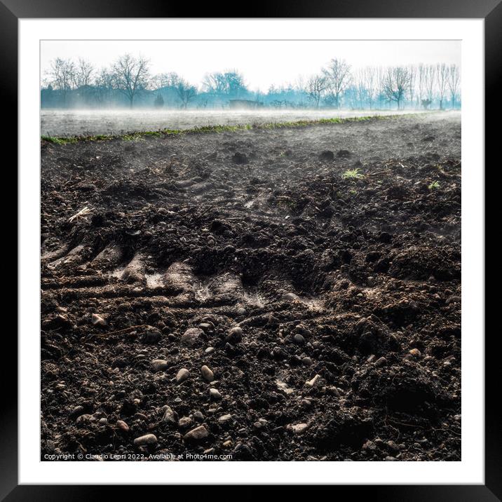 The awakening of the land in March _ square format Framed Mounted Print by Claudio Lepri