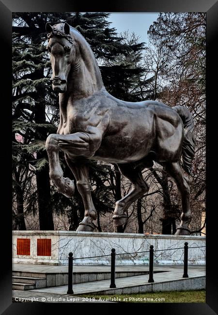The Horse of Leonardo, Milan, Italy Framed Print by Claudio Lepri