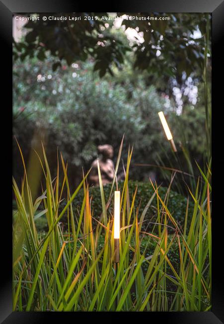 Light Vision in the Garden #2 Vertical Framed Print by Claudio Lepri