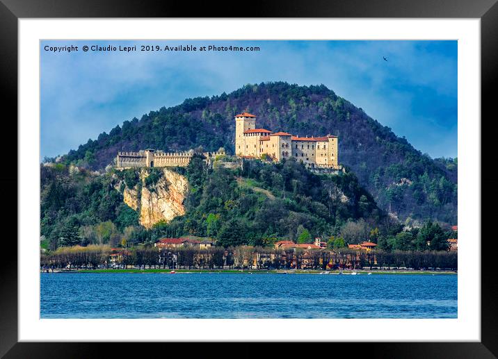 The Rock of Angera, Italy Framed Mounted Print by Claudio Lepri