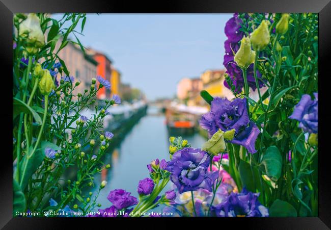 Naviglio in Fiore #1 Framed Print by Claudio Lepri