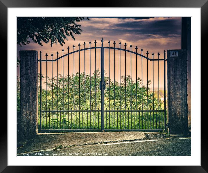 Gate, street number 22 Framed Mounted Print by Claudio Lepri