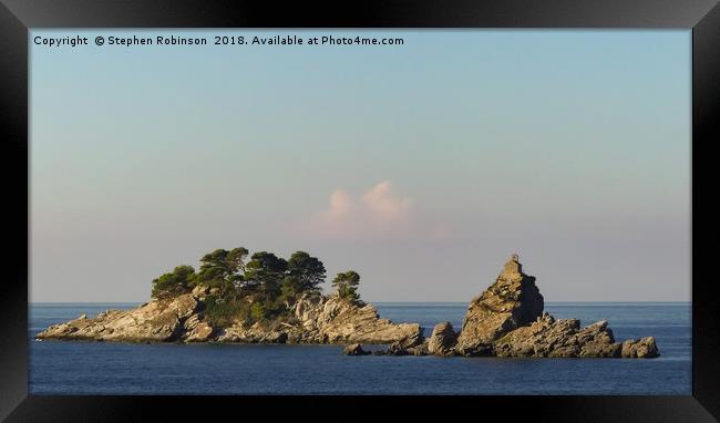 The Islands Katic and Sveta Nedjelja, Montenegro. Framed Print by Stephen Robinson