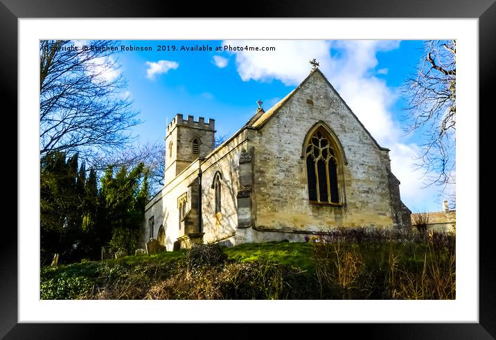 Church of  Holy Cross, Shipton on Cherwell, Oxon. Framed Mounted Print by Stephen Robinson