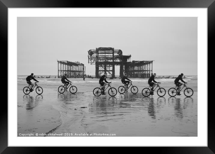 Low Rider on Brighton Beach  Framed Mounted Print by robin whitehead