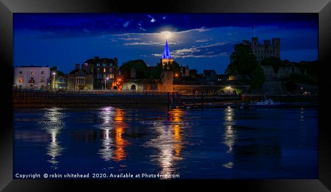 Strawberry Moon 1 of 2 Framed Print by robin whitehead