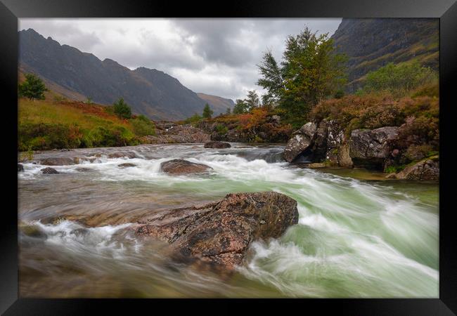 River Coe, Glencoe Framed Print by Tony Higginson